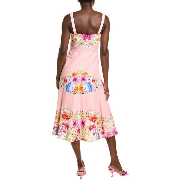 Elie Tahari WomensLex Linen-Blend Dress, Pink - www.rajagirimanappuram.com
